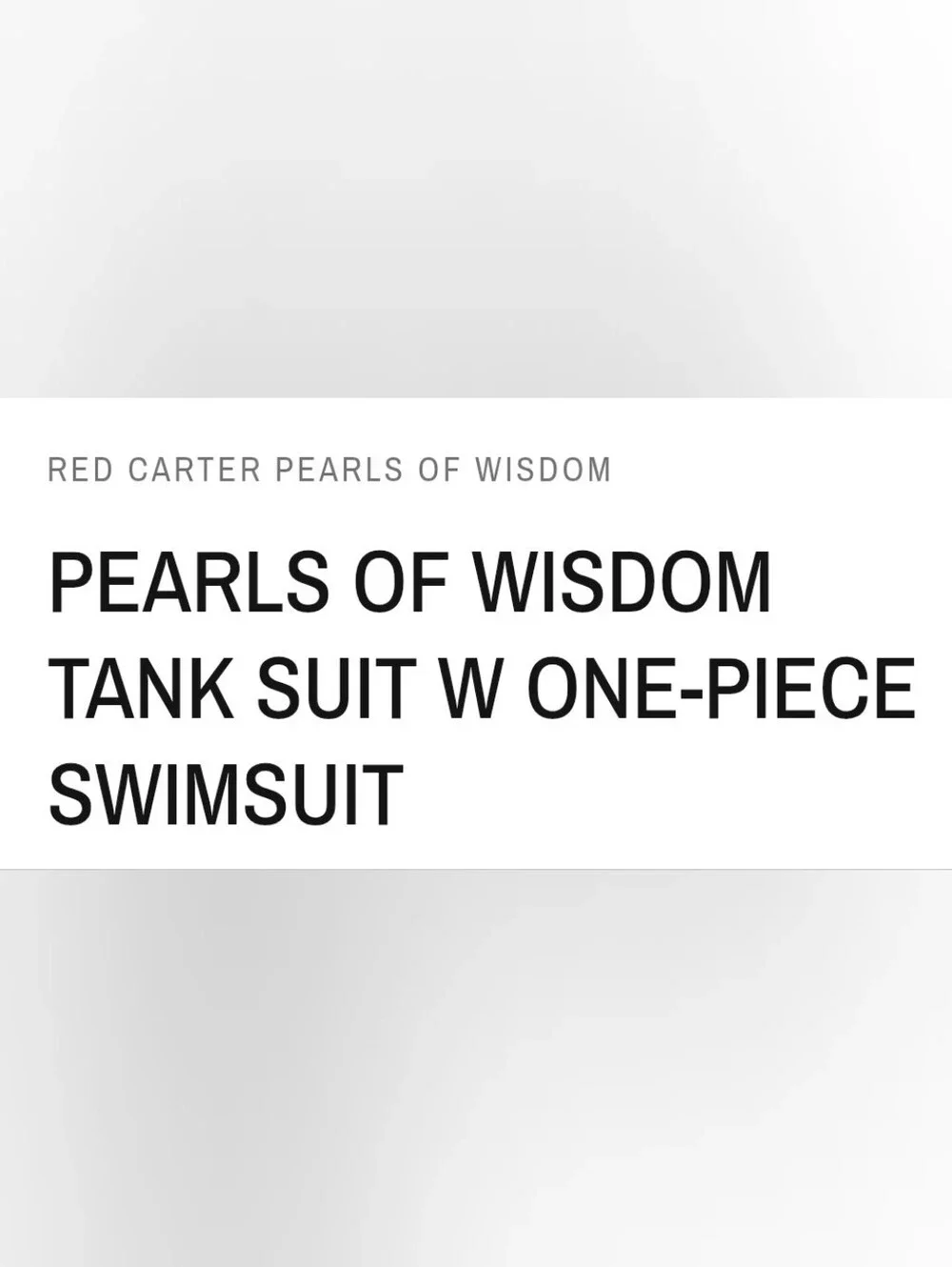 Red Carter- Swumsuit. Sz. Lg.
